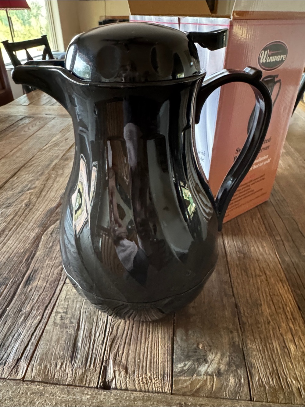 Black Ceramic Pitcher with Lid
